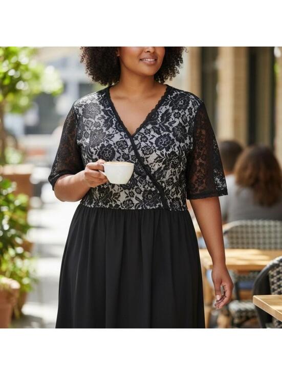 Nemidor Dresses & Skirts - Nenidor Black Lace Dress
